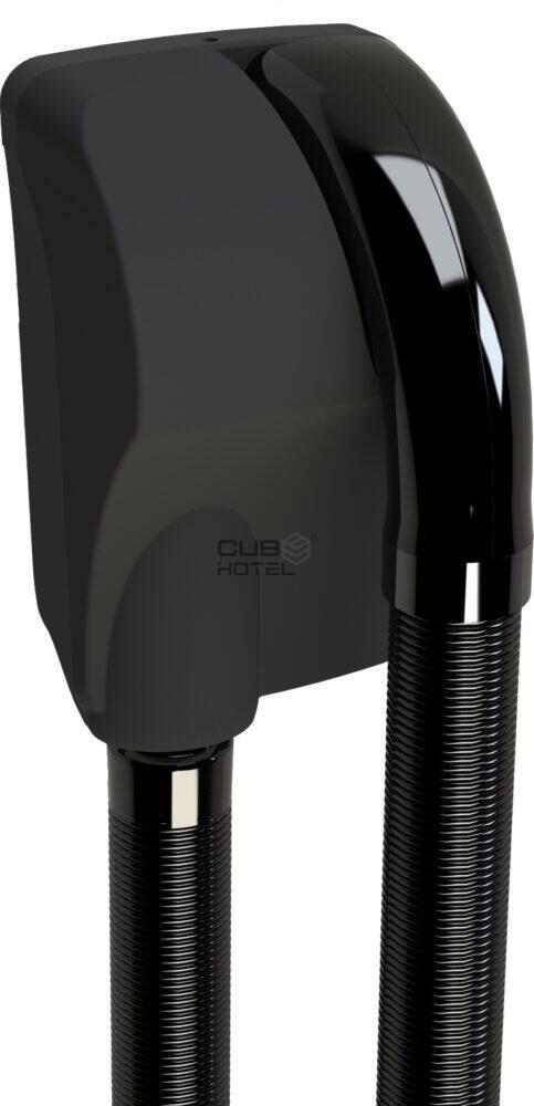 Caraibe Wall-Mounted Hair Dryer Hose Type Matte Black
